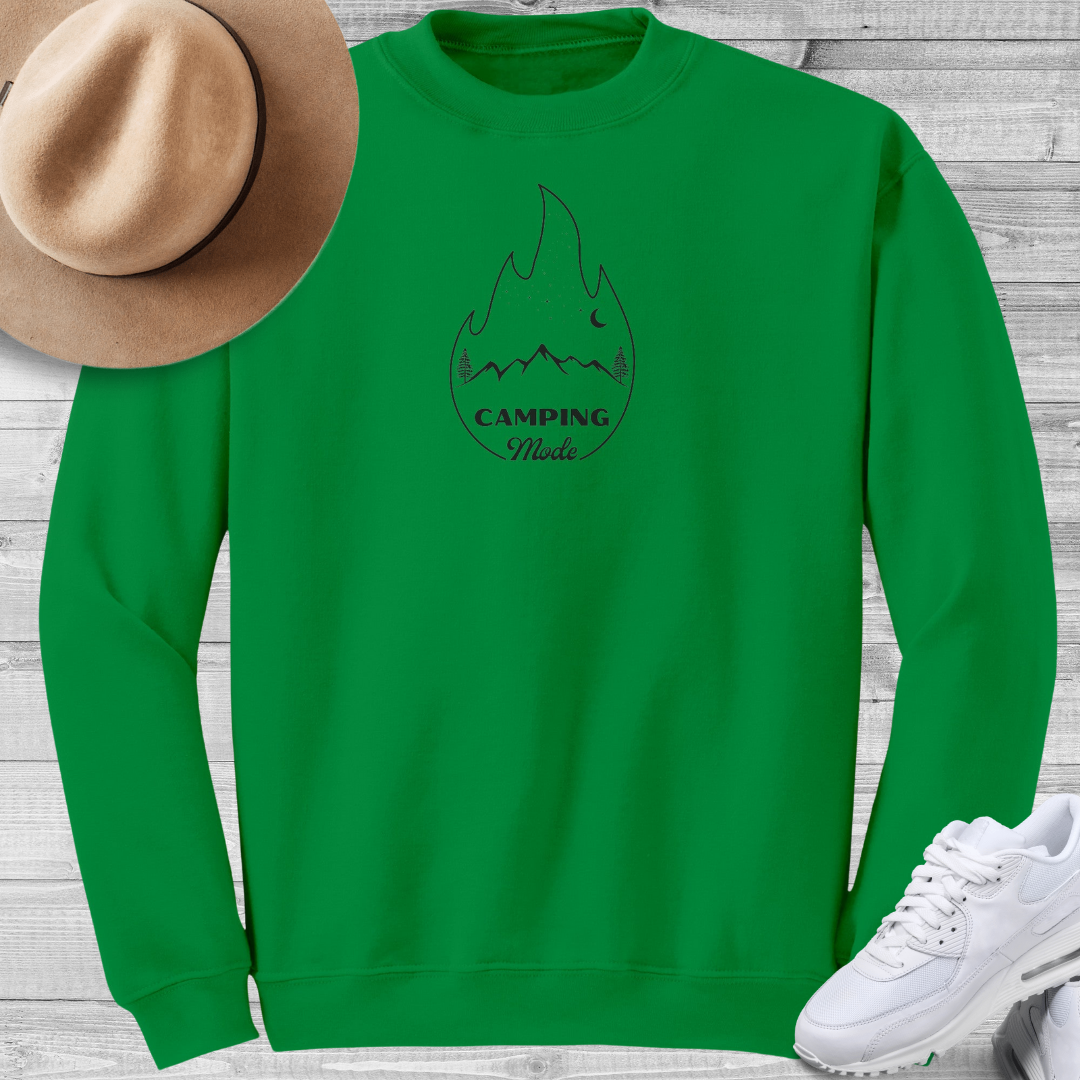 Camping Mode Sweatshirt, Hiking Sweater, Adventure Sweatshirt, Road Trip Shirt, Nature Lover Gift, Gift for Campers