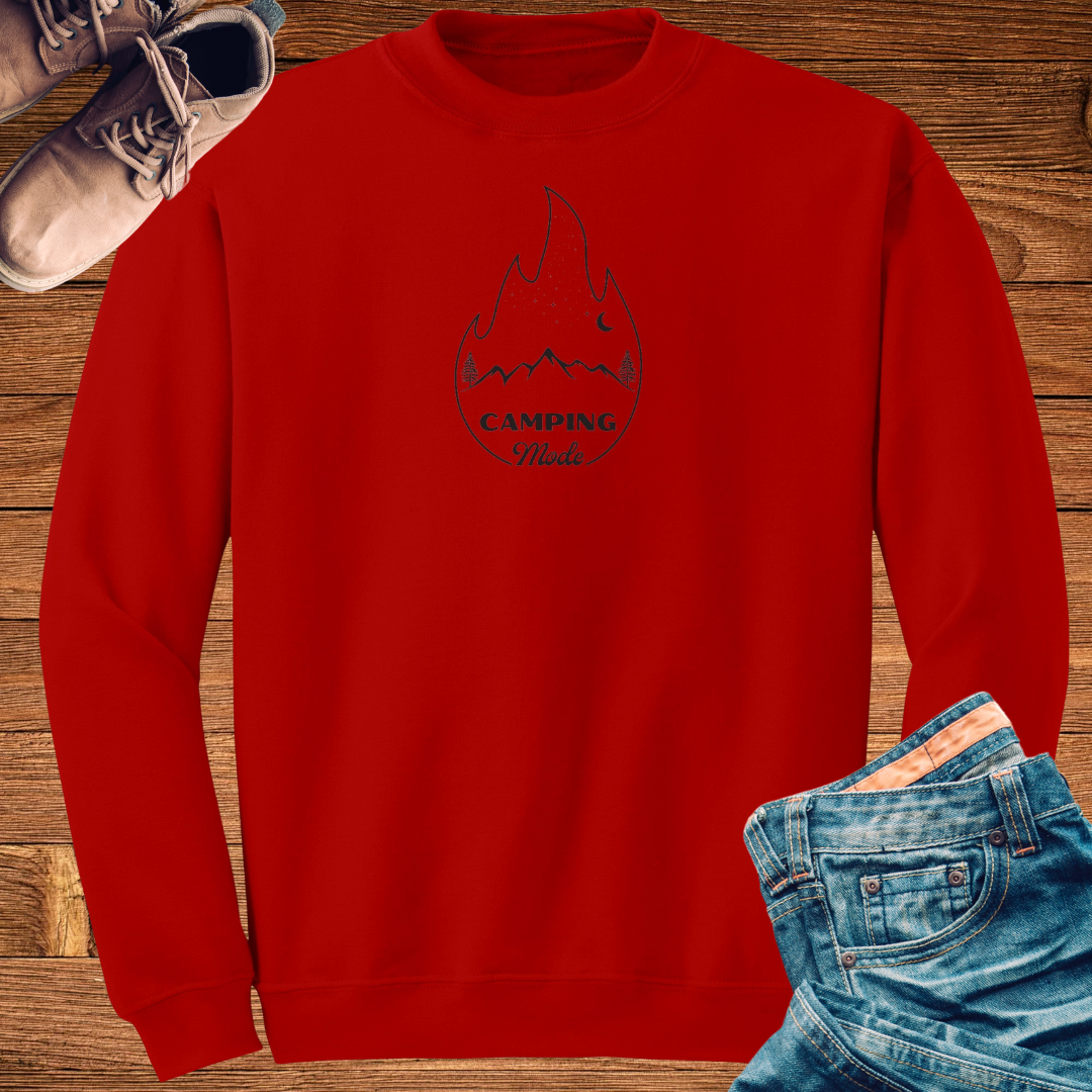 Camping Mode Sweatshirt, Hiking Sweater, Adventure Sweatshirt, Road Trip Shirt, Nature Lover Gift, Gift for Campers