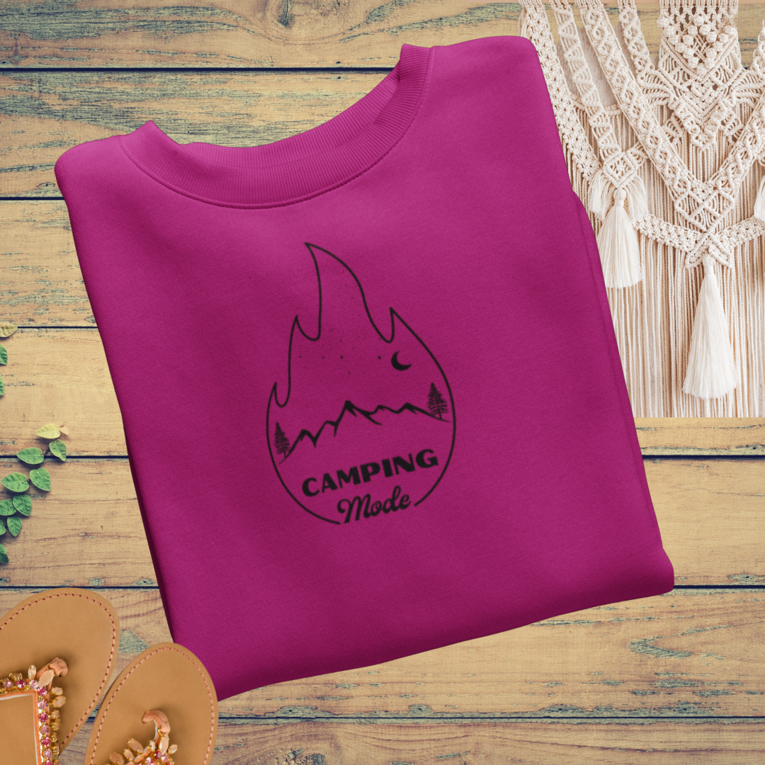 Camping Mode Sweatshirt, Hiking Sweater, Adventure Sweatshirt, Road Trip Shirt, Nature Lover Gift, Gift for Campers