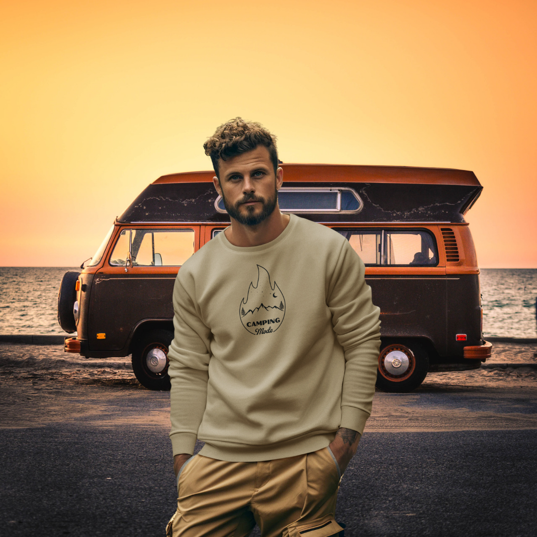 Camping Mode Sweatshirt, Hiking Sweater, Adventure Sweatshirt, Road Trip Shirt, Nature Lover Gift, Gift for Campers