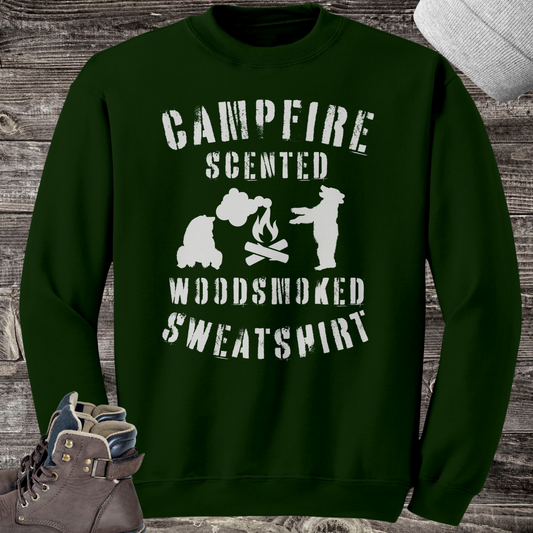 Campfire Sweatshirt, Funny Bear Camping Sweatshirt, Camp Sweater, Unisex Crewneck Sweatshirt, Hiking Shirt, Gift for Campers