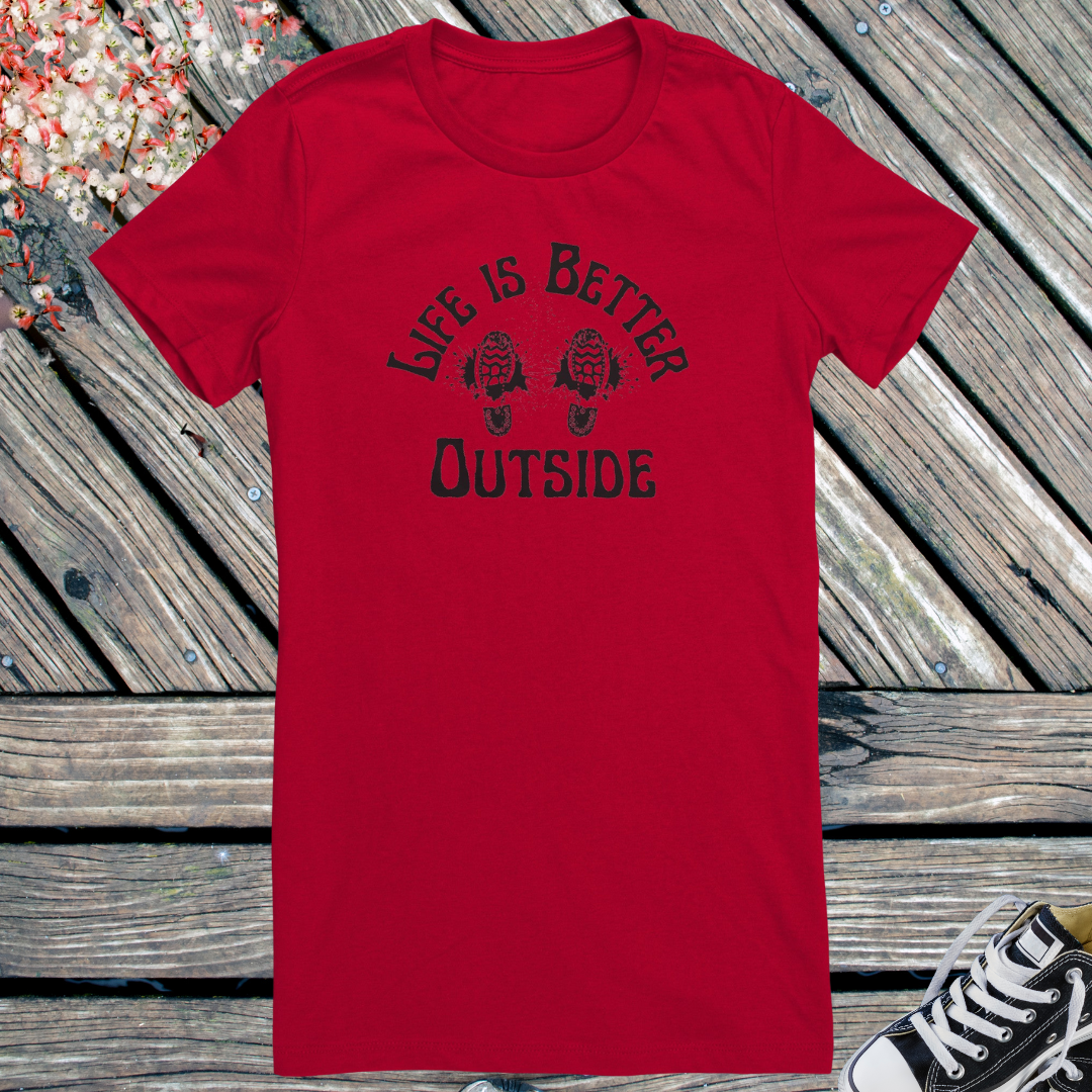 Life is Better Outside Hiking Tee, Camping Outdoors Shirt, Vacation Shirt, Adventure Shirt, Outdoorsy Tshirt, Nature Lover Gift