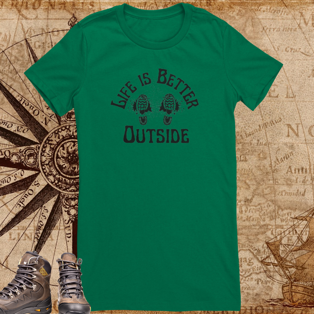 Life is Better Outside Hiking Tee, Camping Outdoors Shirt, Vacation Shirt, Adventure Shirt, Outdoorsy Tshirt, Nature Lover Gift