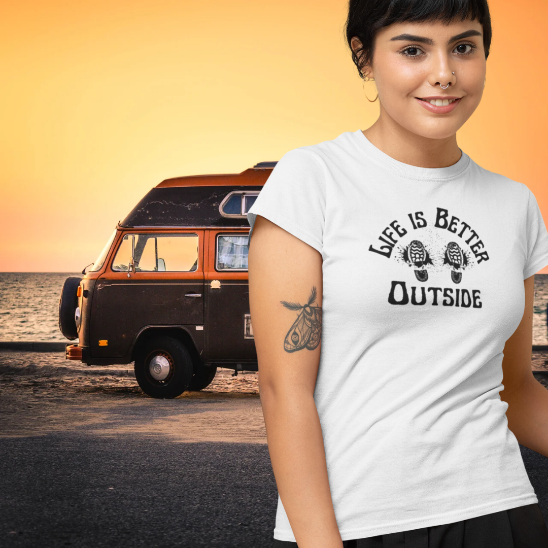 Life is Better Outside Hiking Tee, Camping Outdoors Shirt, Vacation Shirt, Adventure Shirt, Outdoorsy Tshirt, Nature Lover Gift