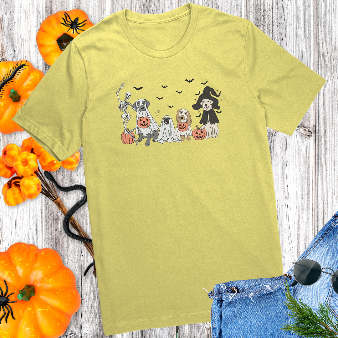 Funny Dog Halloween Shirt, Ghost Dogs Tshirt, Dog Skeleton Tee, Boop Dog Shirt, Dog Lover Shirt, Dog Mom Tee, Pumpkin Vintage Halloween Tee