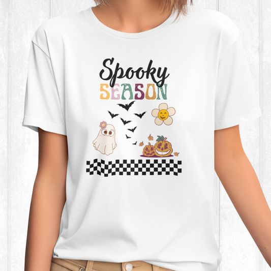 Retro Spooky Season Halloween Shirt, Cute Halloween Trick or Treating Unisex Tshirt, Scary Pumpkin Jack O Lantern Shirt, Vintage Halloween Tee