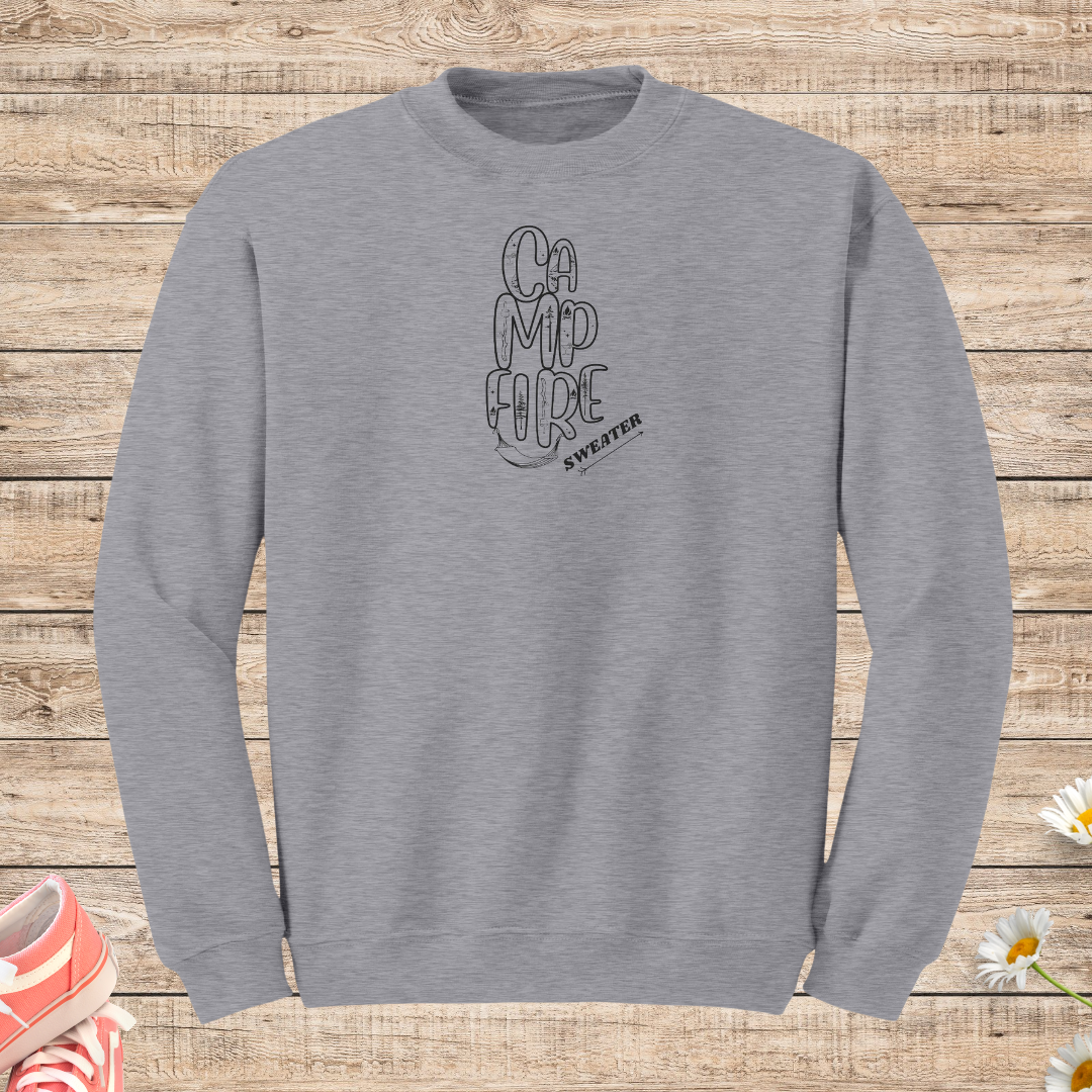 Campfire Sweatshirt, Camping Sweater, Outdoorsy Sweatshirt, Hiking Sweater, Pine Trees Sweatshirt, Nature Lover Sweater, RV Sweater