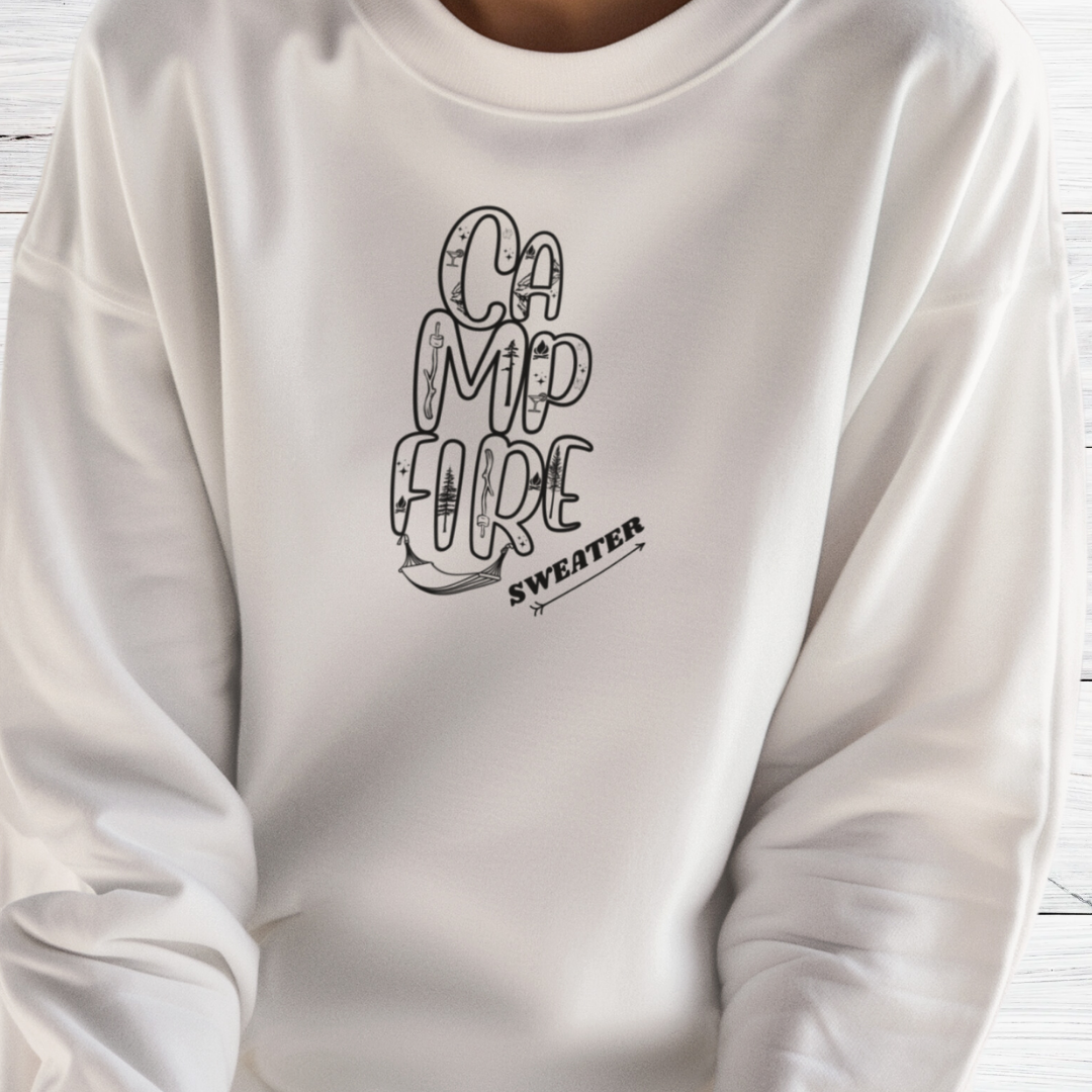 Campfire Sweatshirt, Camping Sweater, Outdoorsy Sweatshirt, Hiking Sweater, Pine Trees Sweatshirt, Nature Lover Sweater, RV Sweater