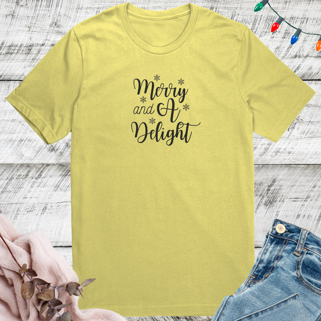 Merry Christmas Shirt, Delight Cozy TShirt, Funny Comfy Xmas Shirt, Gift for Christmas Lover