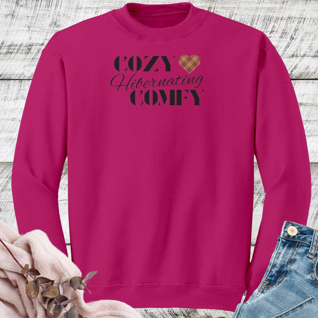 Cozy Comfy Sweatshirt, Hibernating Sweater, Women's Fall Oversized Crewneck Sweatshirt, Gift for Fall Lover, Homebody Lover