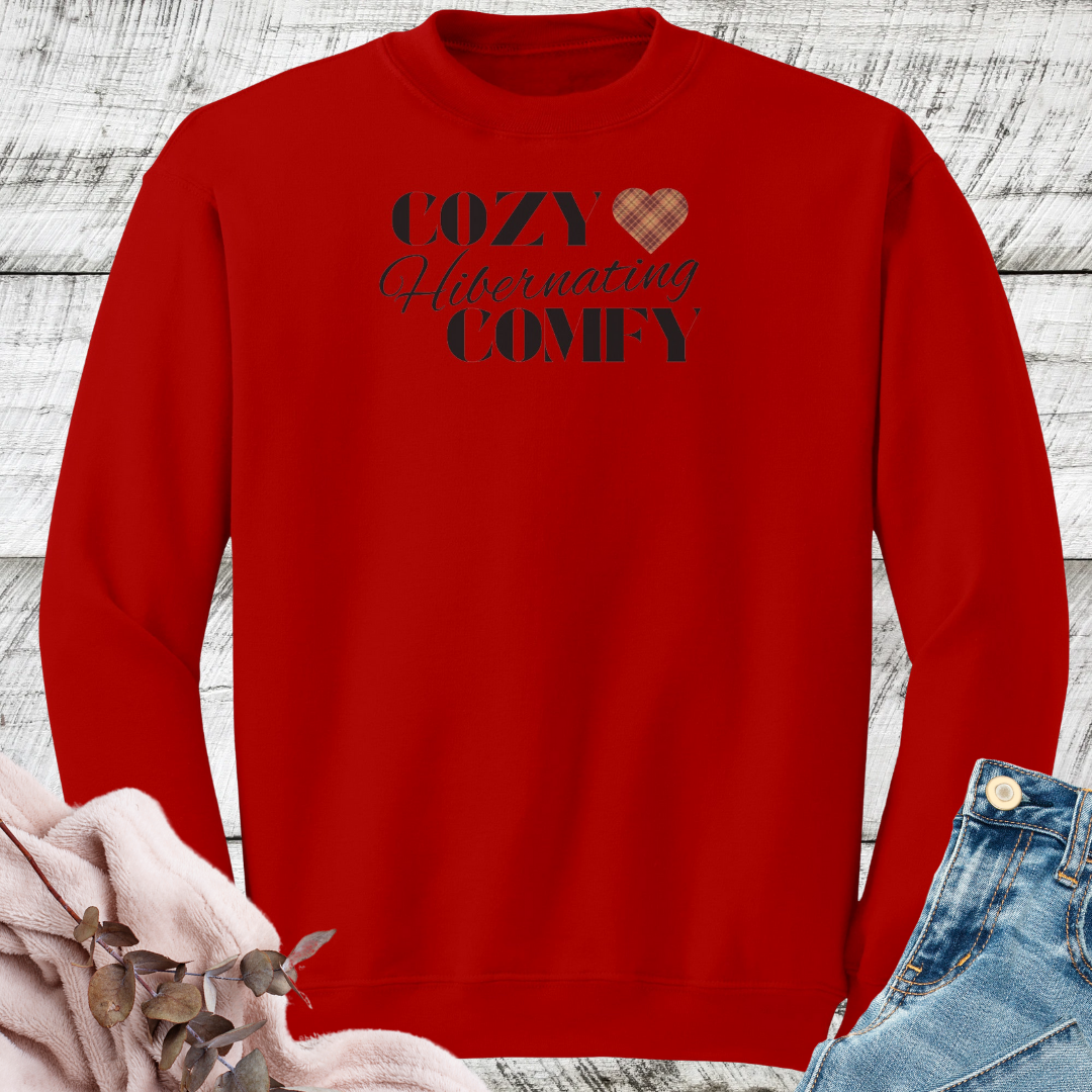 Cozy Comfy Sweatshirt, Hibernating Sweater, Women's Fall Oversized Crewneck Sweatshirt, Gift for Fall Lover, Homebody Lover