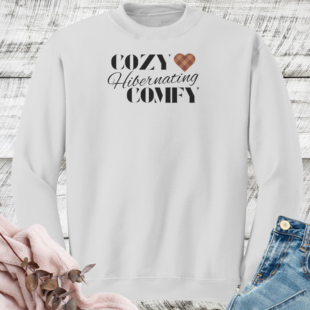 Cozy Comfy Sweatshirt, Hibernating Sweater, Women's Fall Oversized Crewneck Sweatshirt, Gift for Fall Lover, Homebody Lover