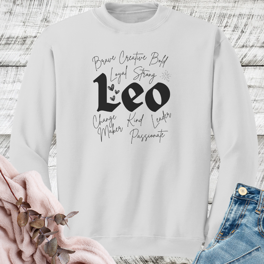 Leo Sweatshirt, Leo Star Sign Crewneck Sweatshirt, Leo Zodiac Sweater, Gift for Leo Star Sign, Birthday Gift for Leo, Astrology Sweatshirt