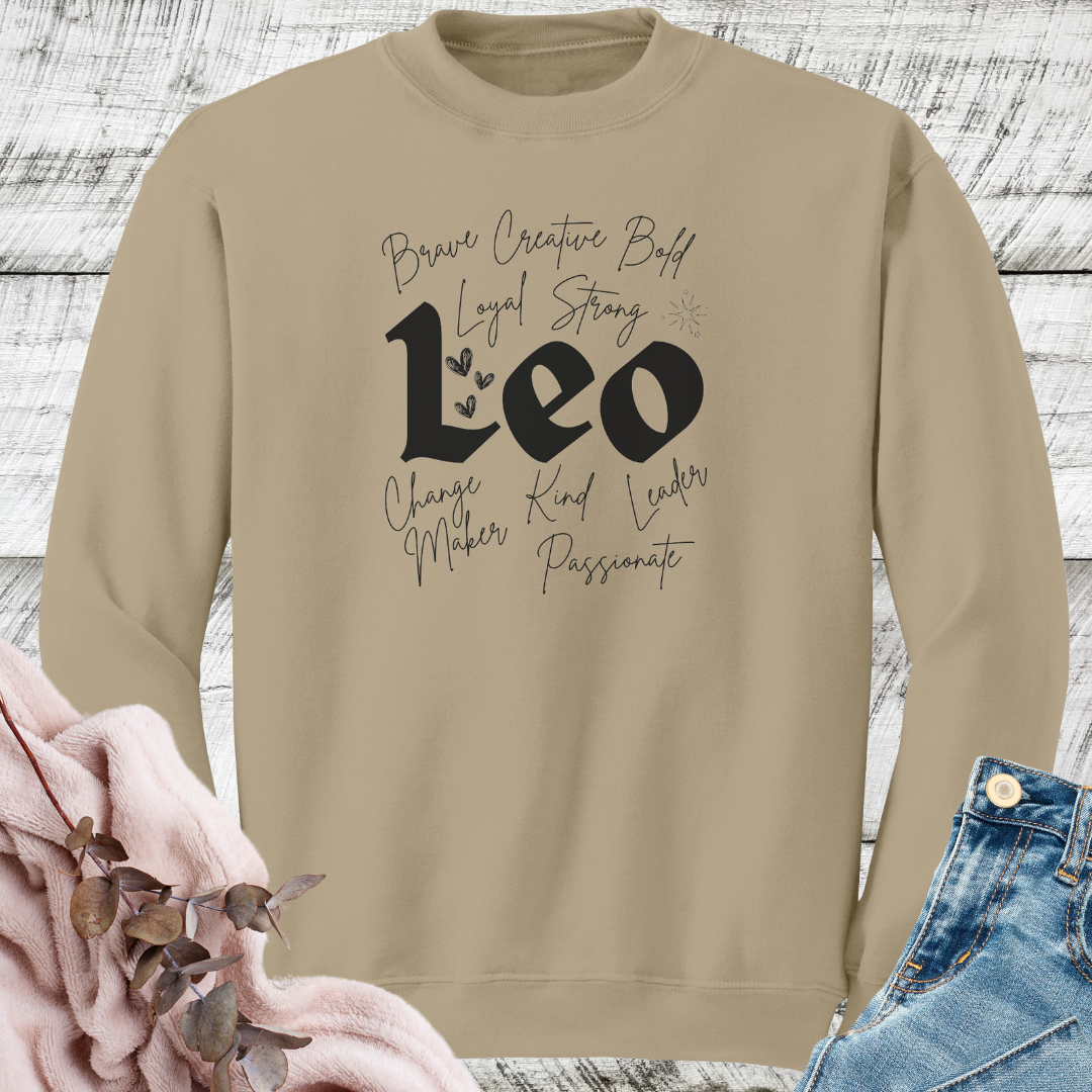 Leo Sweatshirt, Leo Star Sign Crewneck Sweatshirt, Leo Zodiac Sweater, Gift for Leo Star Sign, Birthday Gift for Leo, Astrology Sweatshirt