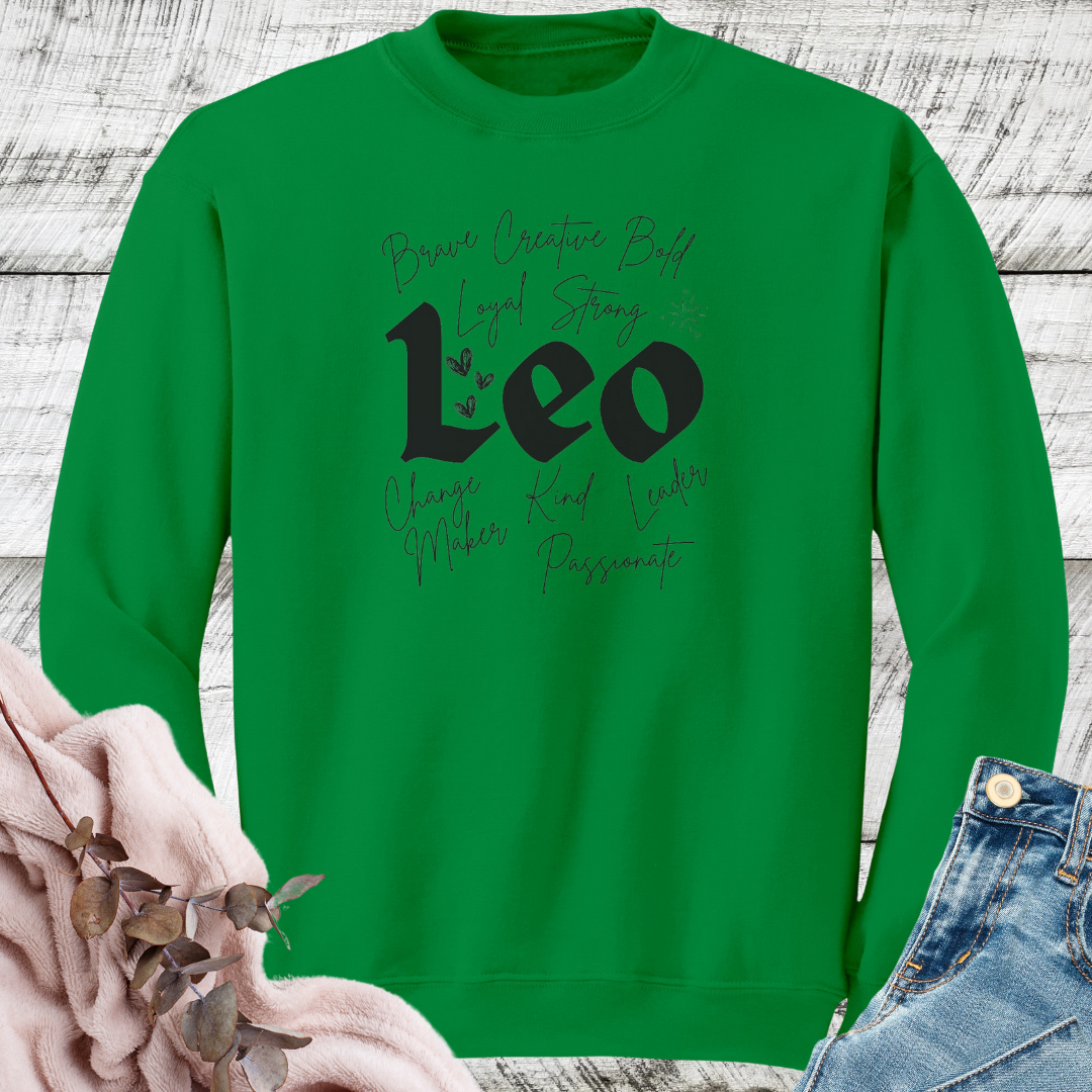 Leo Sweatshirt, Leo Star Sign Crewneck Sweatshirt, Leo Zodiac Sweater, Gift for Leo Star Sign, Birthday Gift for Leo, Astrology Sweatshirt
