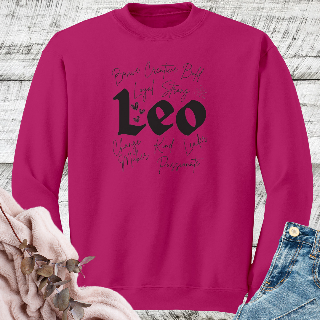 Leo Sweatshirt, Leo Star Sign Crewneck Sweatshirt, Leo Zodiac Sweater, Gift for Leo Star Sign, Birthday Gift for Leo, Astrology Sweatshirt