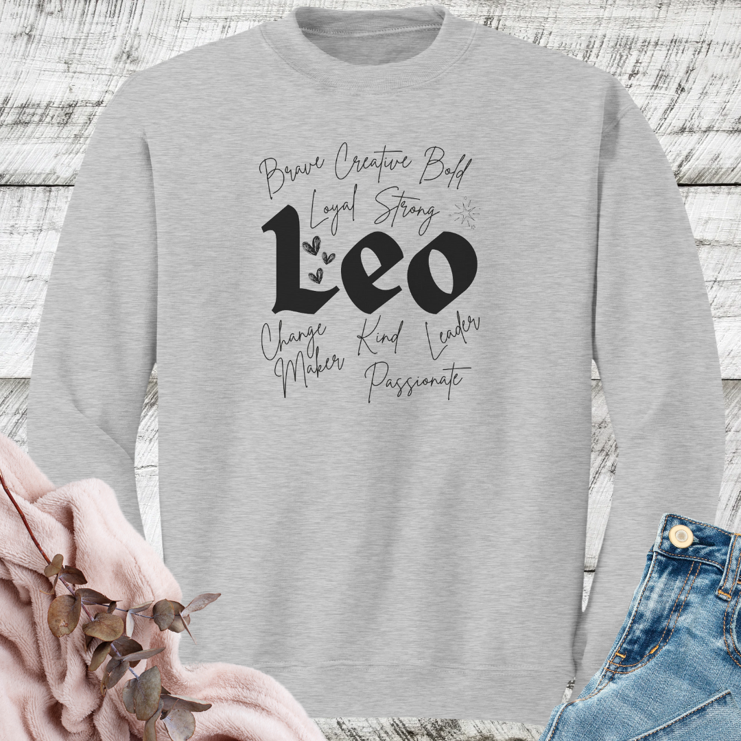 Leo Sweatshirt, Leo Star Sign Crewneck Sweatshirt, Leo Zodiac Sweater, Gift for Leo Star Sign, Birthday Gift for Leo, Astrology Sweatshirt