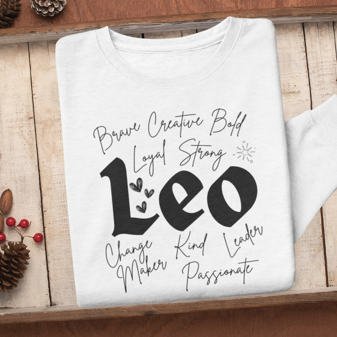 Leo Sweatshirt, Leo Star Sign Crewneck Sweatshirt, Leo Zodiac Sweater, Gift for Leo Star Sign, Birthday Gift for Leo, Astrology Sweatshirt