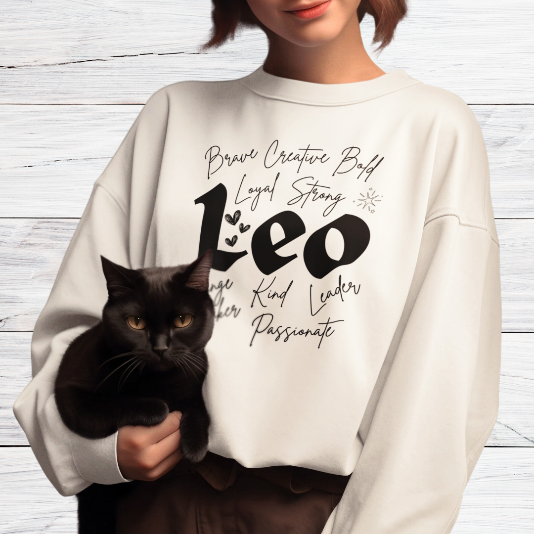 Leo Sweatshirt, Leo Star Sign Crewneck Sweatshirt, Leo Zodiac Sweater, Gift for Leo Star Sign, Birthday Gift for Leo, Astrology Sweatshirt