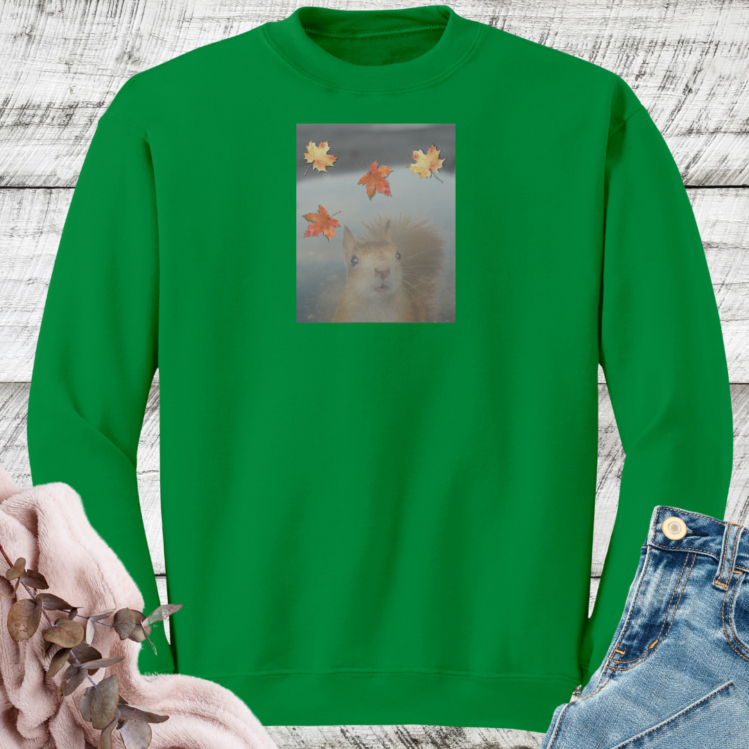 Squirrel Sweatshirt, Squirrel Lover Crewneck Sweater, Cute Squirrel Apparel, Gift for Squirrel Mom, Squirrel Whisperer Fall Sweater