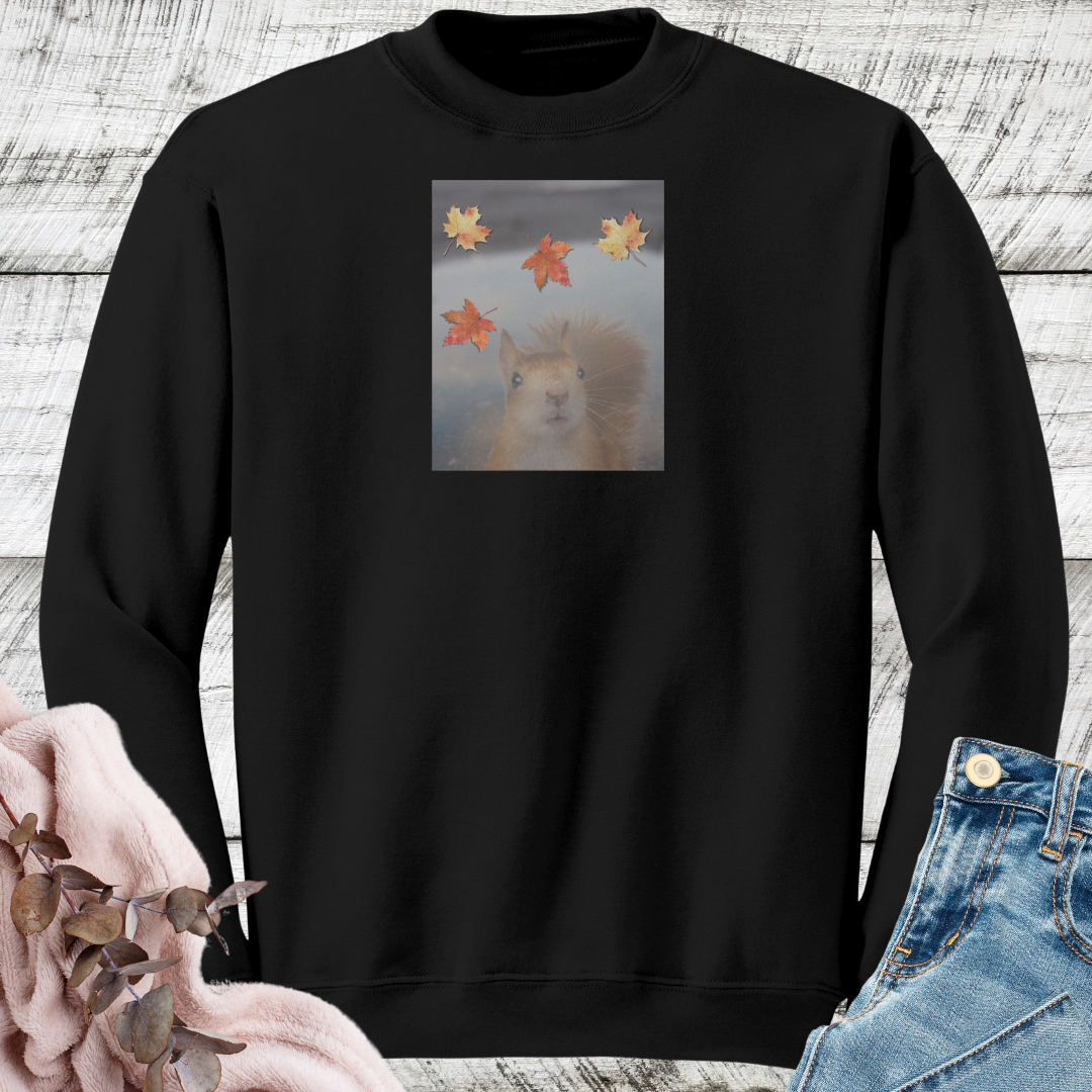 Squirrel Sweatshirt, Squirrel Lover Crewneck Sweater, Cute Squirrel Apparel, Gift for Squirrel Mom, Squirrel Whisperer Fall Sweater
