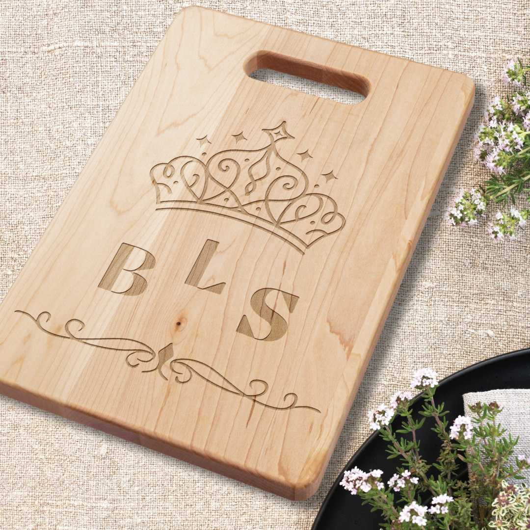 Personalized Cutting Board, Royal Collection, Monogram Kitchenware, Custom Housewarming Gift, New Home Gift, Unique Gift for Her