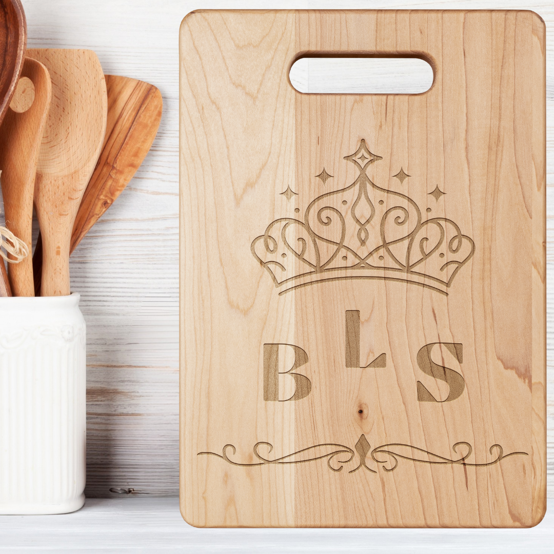 Personalized Cutting Board, Royal Collection, Monogram Kitchenware, Custom Housewarming Gift, New Home Gift, Unique Gift for Her