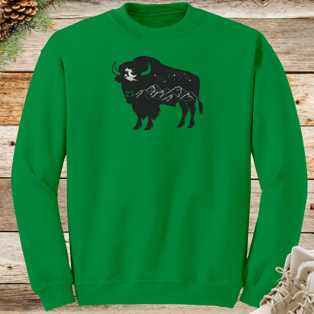 Bison Lover Sweatshirt, Buffalo Sweater, National Parks Camper Clothing, Nature Lover Gift, Outdoorsy Sweatshirt, Camp Gift