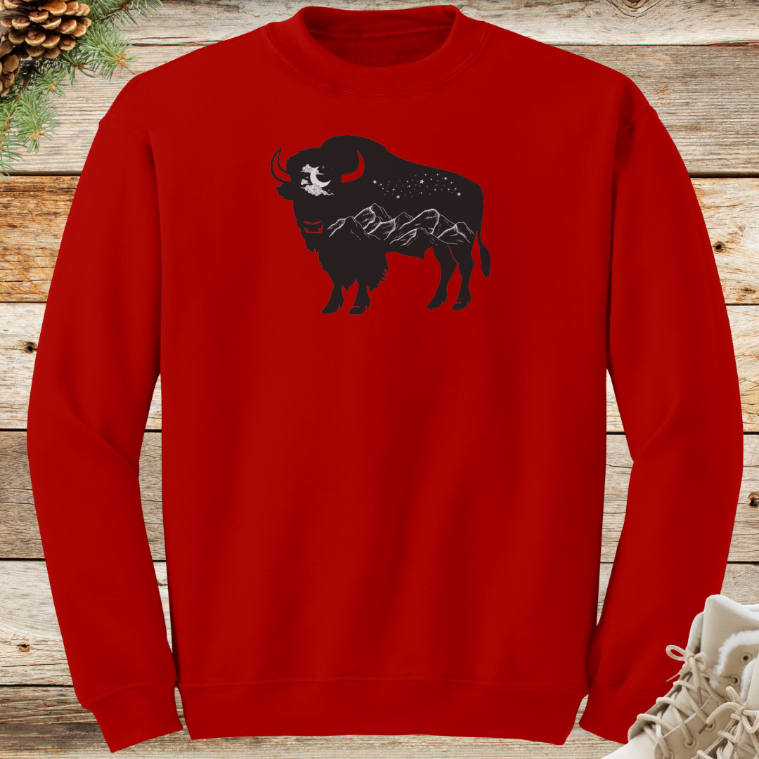Bison Lover Sweatshirt, Buffalo Sweater, National Parks Camper Clothing, Nature Lover Gift, Outdoorsy Sweatshirt, Camp Gift