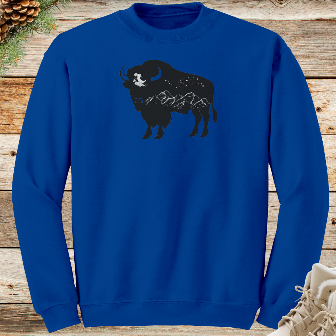 Bison Lover Sweatshirt, Buffalo Sweater, National Parks Camper Clothing, Nature Lover Gift, Outdoorsy Sweatshirt, Camp Gift