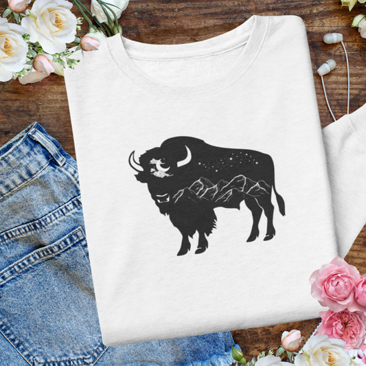 Bison Lover Sweatshirt, Buffalo Sweater, National Parks Camper Clothing, Nature Lover Gift, Outdoorsy Sweatshirt, Camp Gift