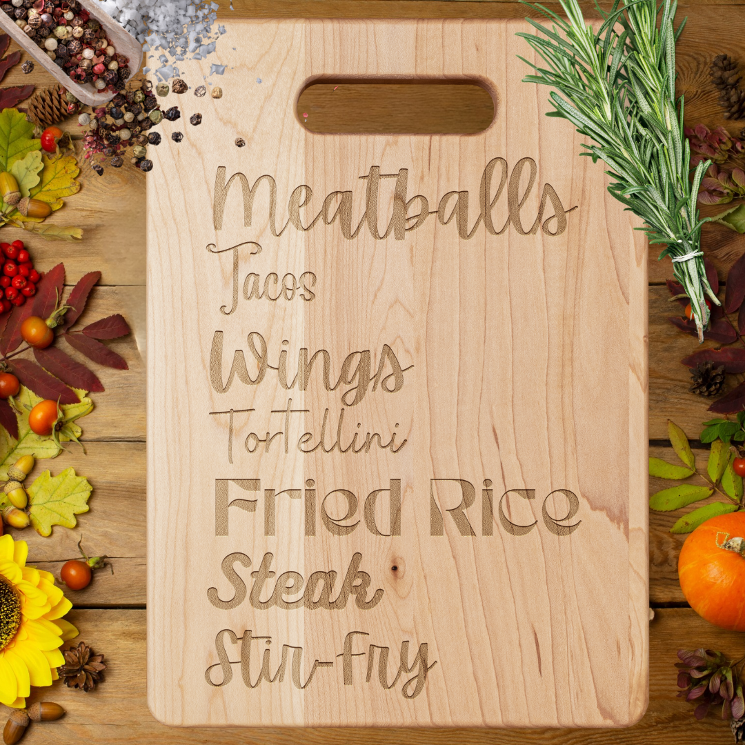 Kitchen Cutting Board, Home Decor, New Home Gift, Housewarming Gift, Gift for Mom, Cookbook Lover