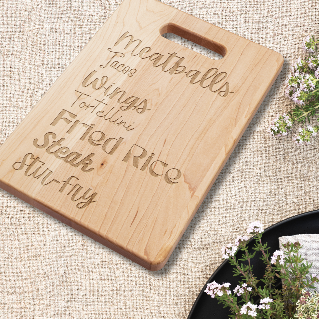 Kitchen Cutting Board, Home Decor, New Home Gift, Housewarming Gift, Gift for Mom, Cookbook Lover