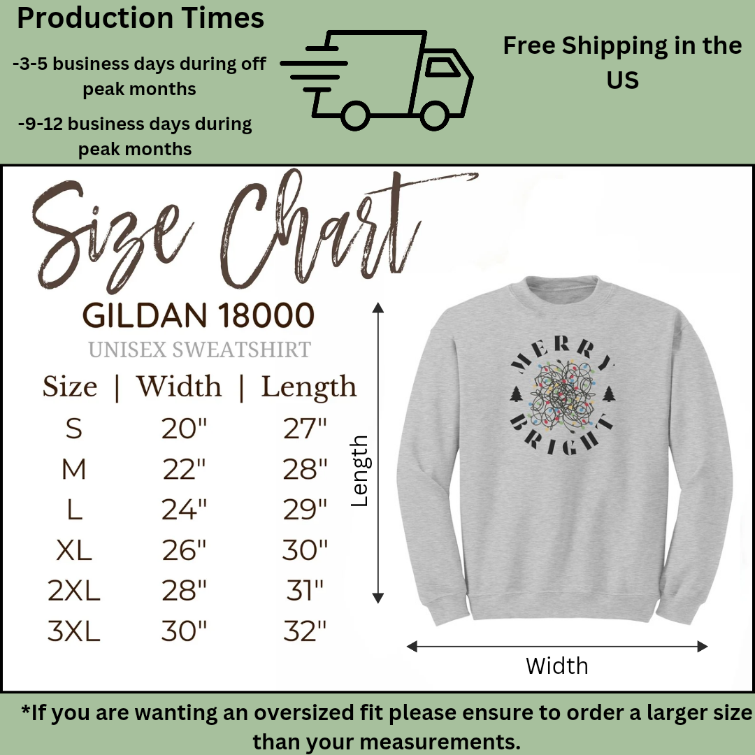 Merry Bright Tangled Christmas Lights Sweatshirt, Funny Christmas Crewneck Sweater, Xmas Tree Festive Sweatshirt, Gift for Christmas Lover