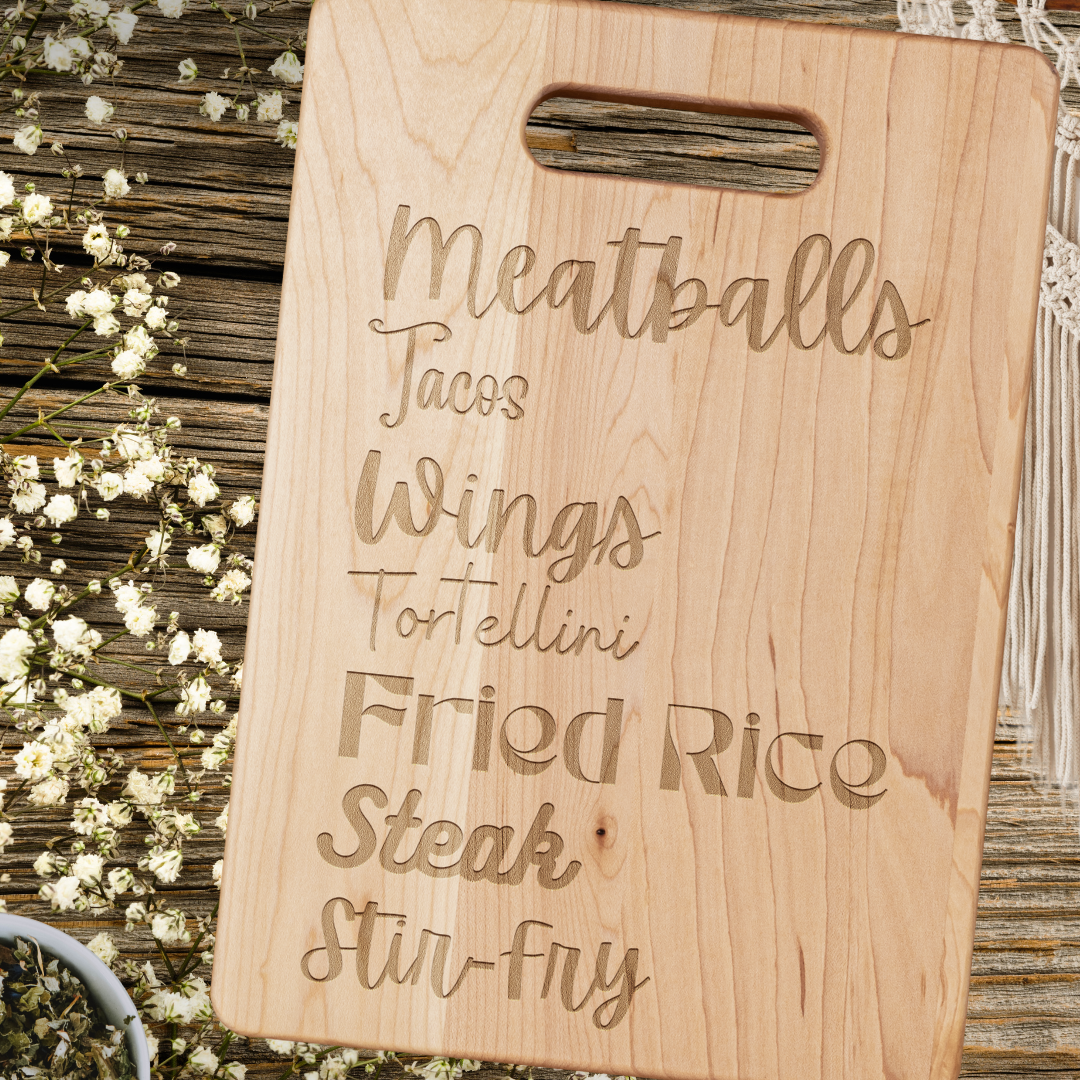 Kitchen Cutting Board, Home Decor, New Home Gift, Housewarming Gift, Gift for Mom, Cookbook Lover