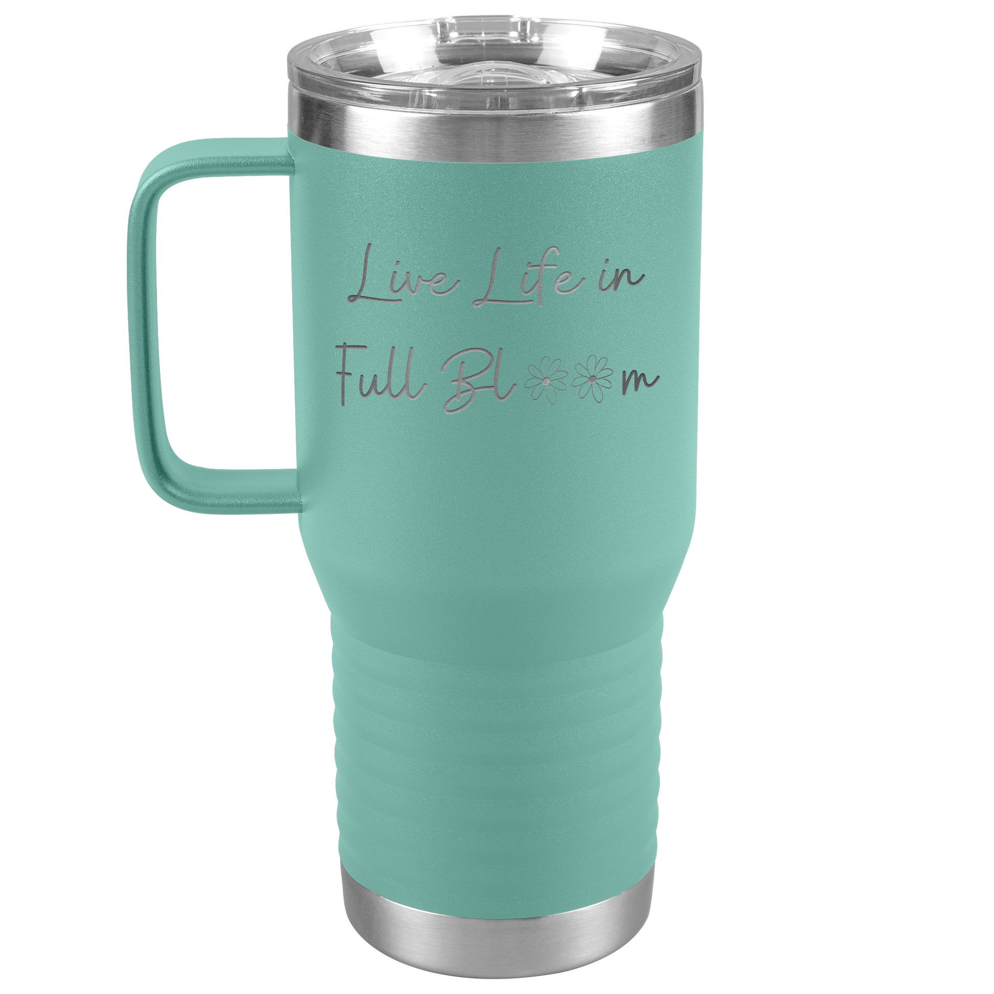 Wildflower_Tumbler_with_Handle_Daisy_Lo_20oz_Travel_Tumbler_Teal_Mockup.png