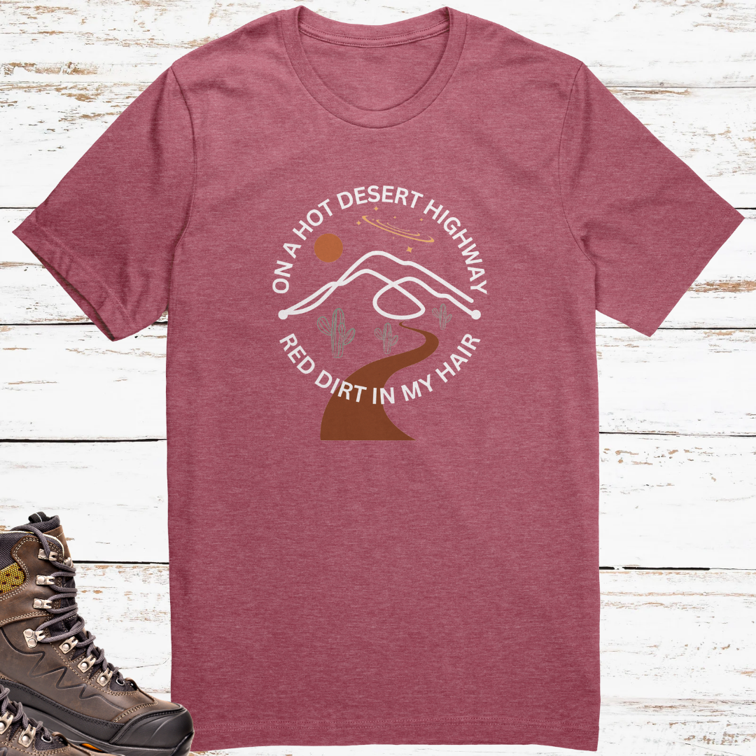 Desert Highway Shirt, Road Trip Tshirt, Travel Tee, Camping Shirt, Hiking Tshirt, Gift for Adventurer