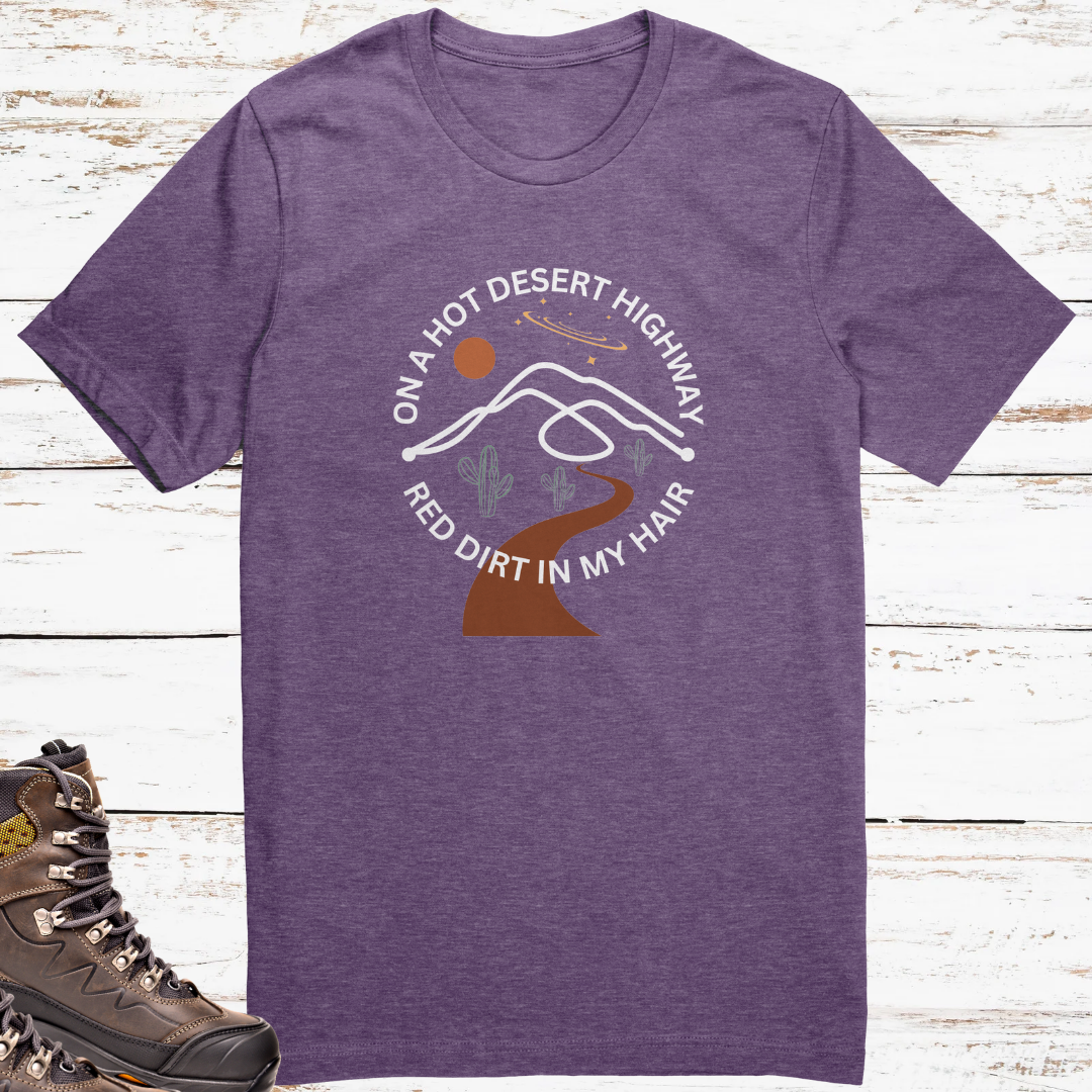 Desert Highway Shirt, Road Trip Tshirt, Travel Tee, Camping Shirt, Hiking Tshirt, Gift for Adventurer