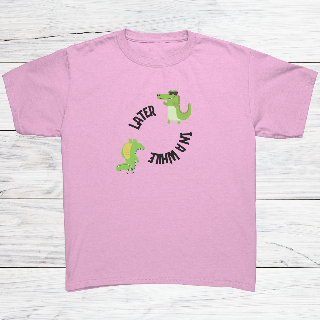 Later Gator Kid's Shirt, In a While Crocodile Children's Shirt, Funny Croc Shirt for Grandkid, Gift for Grandchild