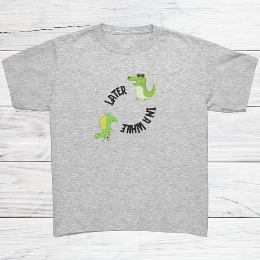 Later Gator Kid's Shirt, In a While Crocodile Children's Shirt, Funny Croc Shirt for Grandkid, Gift for Grandchild