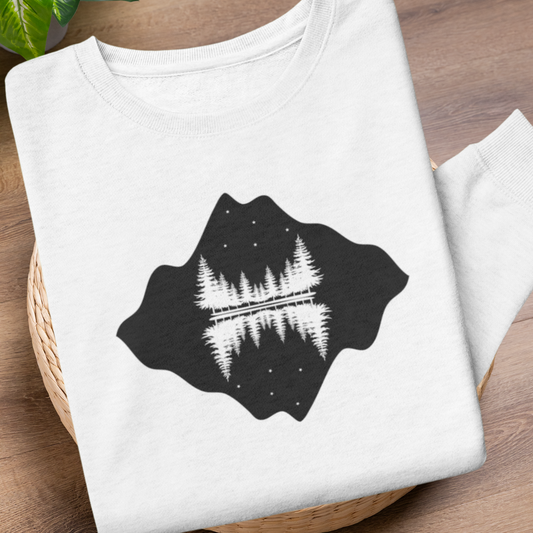 Camping Sweatshirt, Outdoors Sweater, Mountain Sweatshirt, Pine Trees Sweater, Starry Camp Night Sweatshirt, Gift for Nature Lover