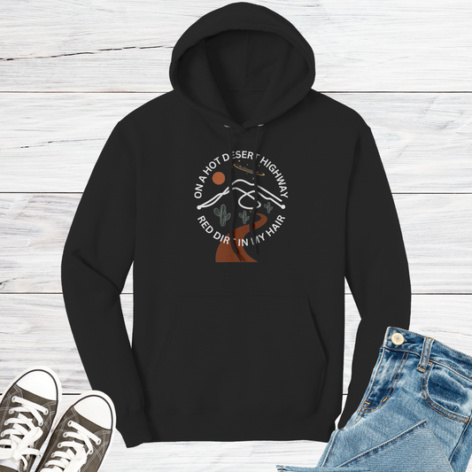 Desert Highway Hoodie, Road Trip Hooded Sweatshirt, Travel Hoodie, Camp Hoodie, Gift for Adventurer