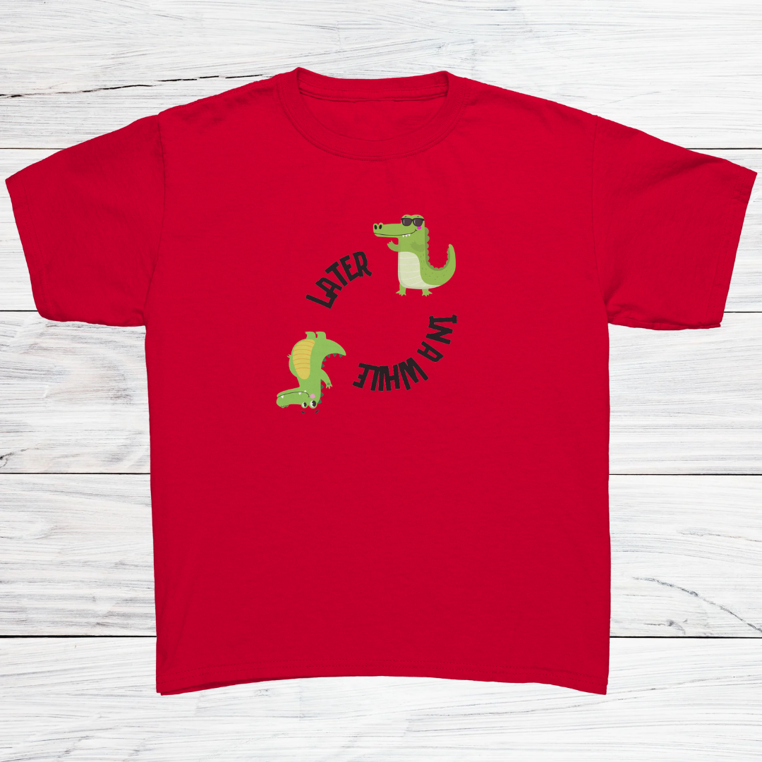 Later Gator Kid's Shirt, In a While Crocodile Children's Shirt, Funny Croc Shirt for Grandkid, Gift for Grandchild