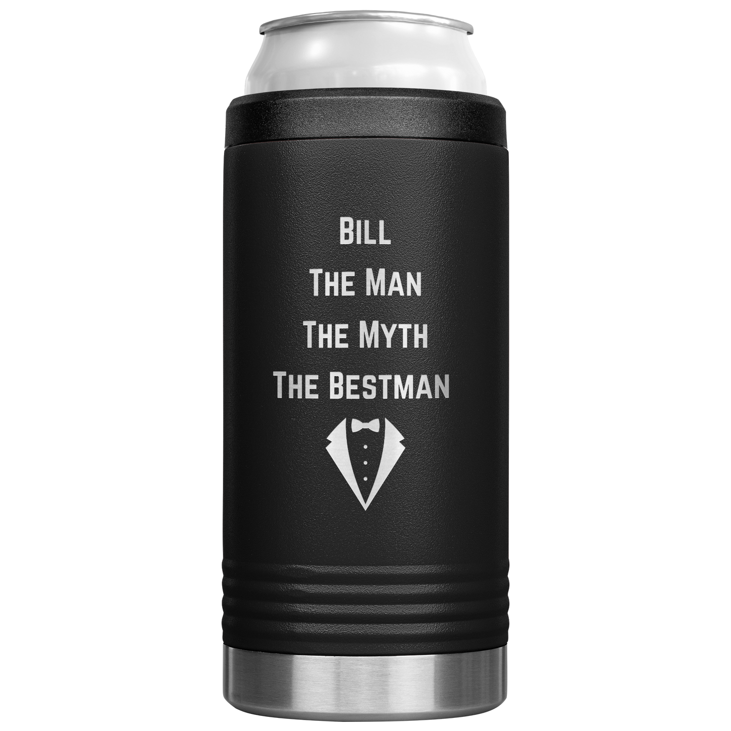 Funny Personalized Can Cooler, Custom Beer Can Holder, Groomsmen Gift Ideas, Bestman Wedding Gift, Career Gift for Him, Insulated Stainless Steel Drink Holder