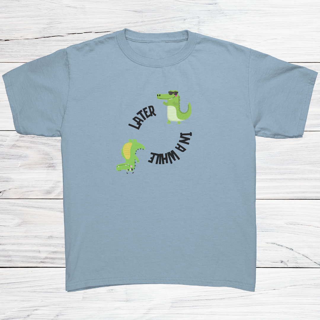 Later Gator Kid's Shirt, In a While Crocodile Children's Shirt, Funny Croc Shirt for Grandkid, Gift for Grandchild