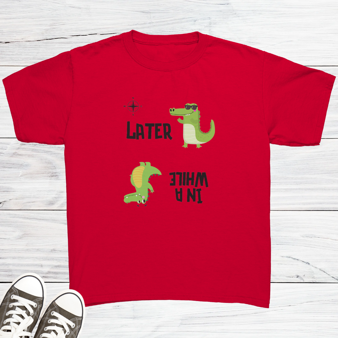 Later Gator Kid's Shirt, In a While Crocodile Children's Shirt, Funny Croc Shirt for Grandkid, Gift for Grandchild