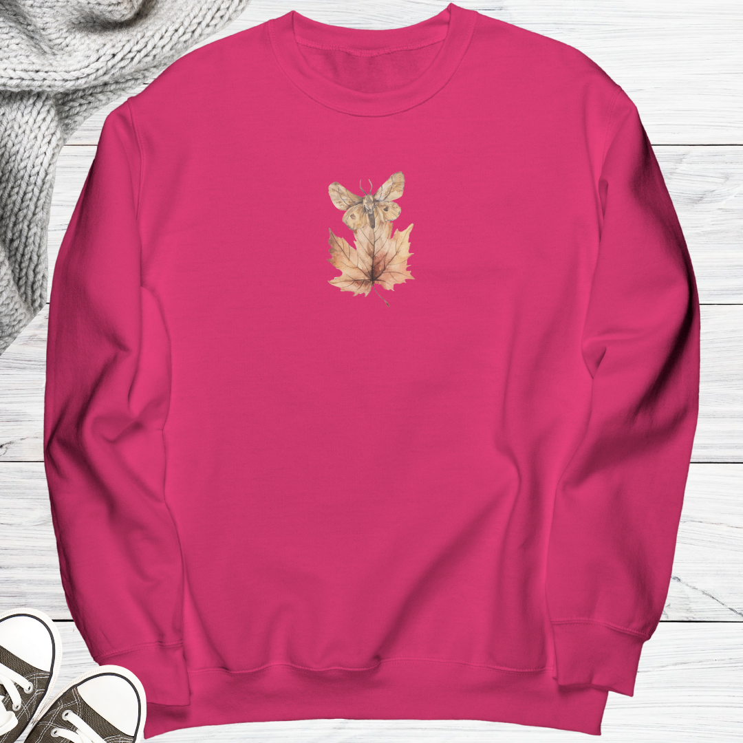 Fall Sweatshirt, Fall Leaf Sweater, Moth Sweatshirt, Autumn Sweatshirt, Fall Apparel