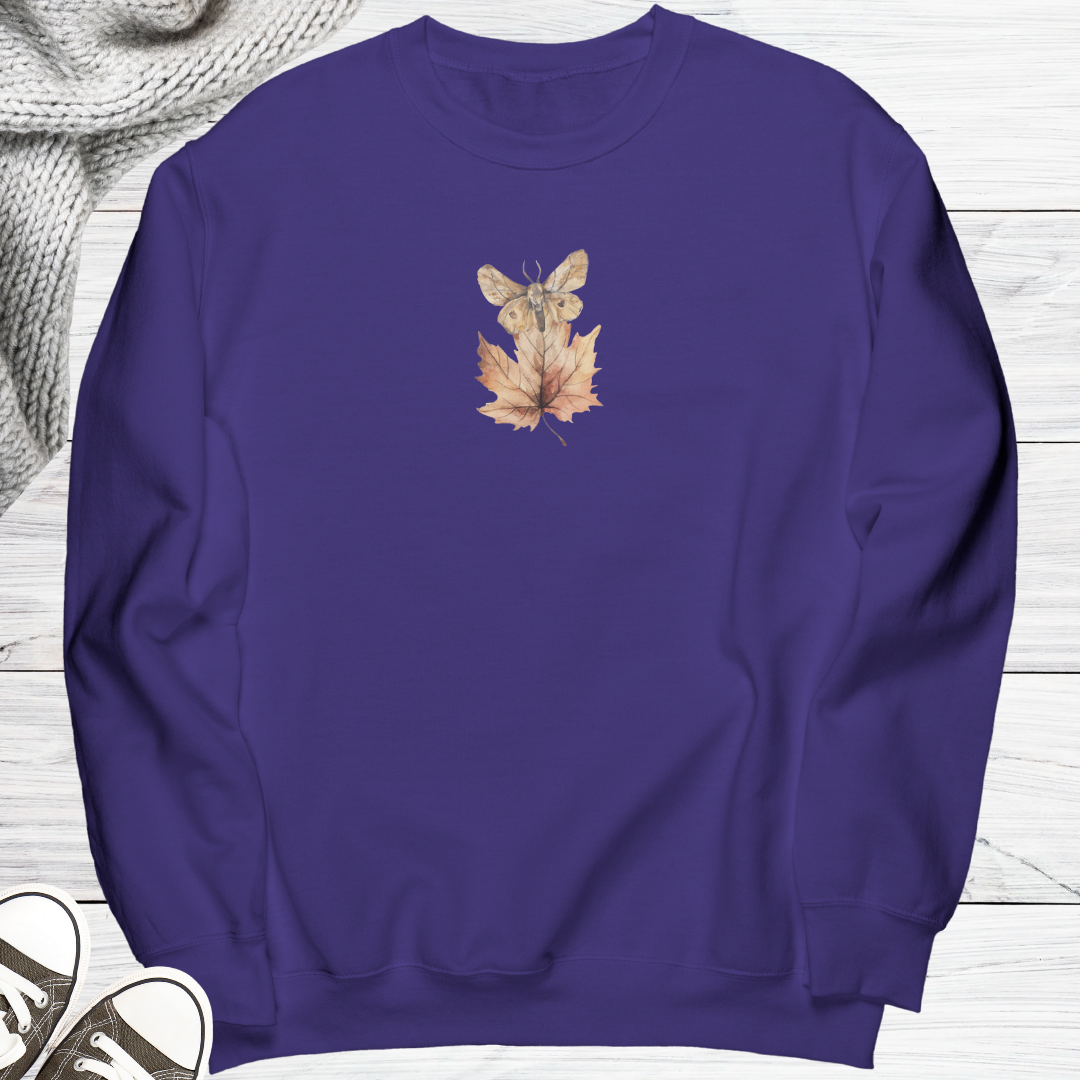 Fall Sweatshirt, Fall Leaf Sweater, Moth Sweatshirt, Autumn Sweatshirt, Fall Apparel