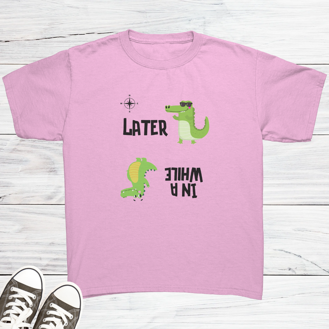 Later Gator Kid's Shirt, In a While Crocodile Children's Shirt, Funny Croc Shirt for Grandkid, Gift for Grandchild