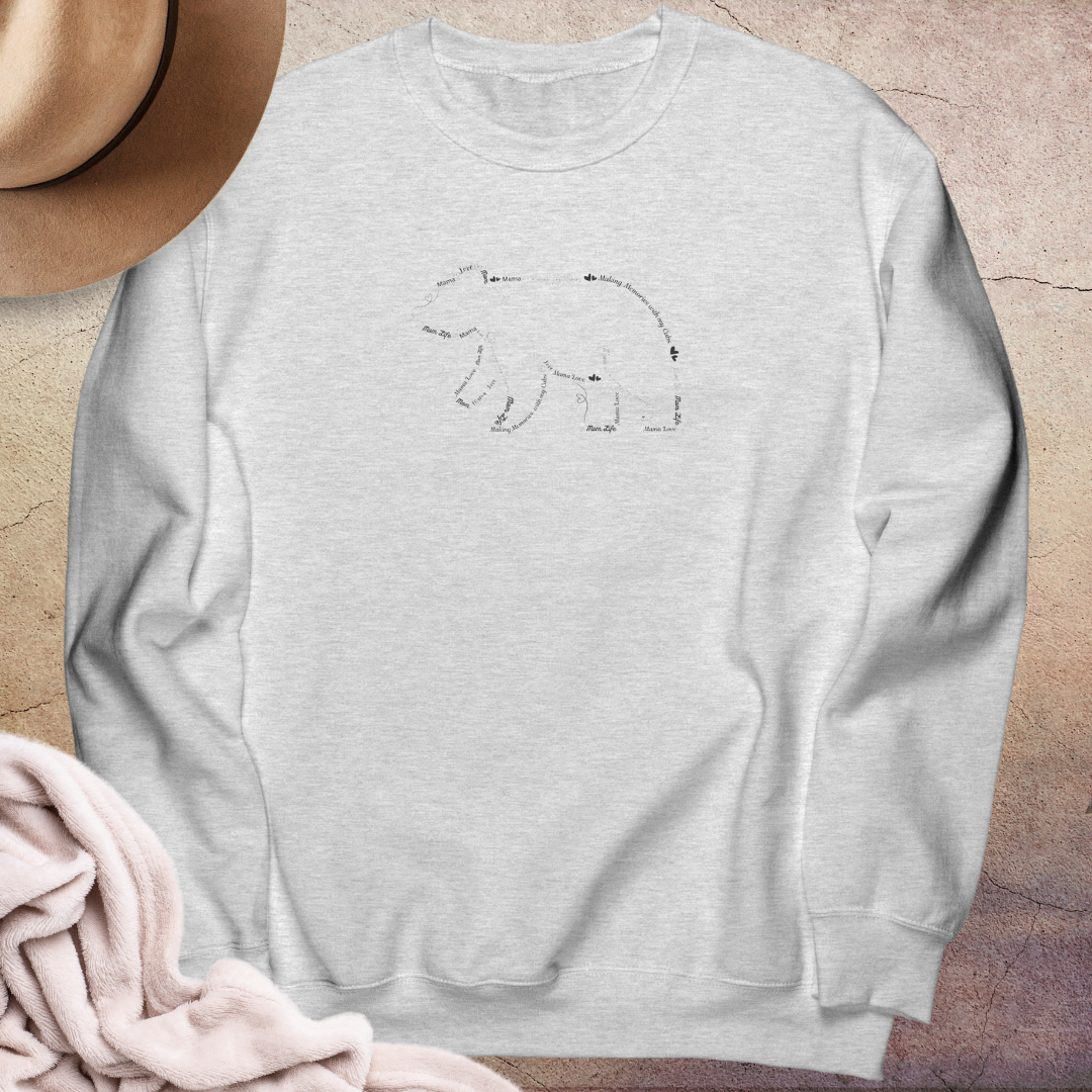 Mama Sweatshirt, Cute Bear Sweater, Mom Gift, Mother's Day Gift, New Mom Gift, Babyshower Gift, Gift for Her